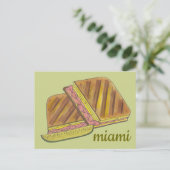 Miami Florida Ham Swiss Cheese Cuban Sandwich Briefkaart (Staand voorkant)