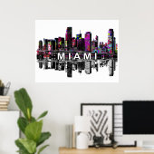 Miami, Florida in graffiti Poster (Thuiskantoor)