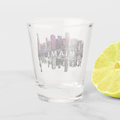 Miami, Florida in graffiti Shot Glass Glas (Achterkant)