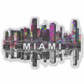 Miami, Florida in graffiti Sticker (Voorkant)