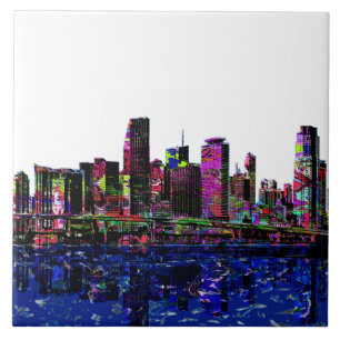 Miami, Florida in graffiti Tegeltje