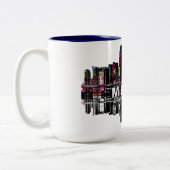 Miami, Florida in graffiti Tweekleurige Koffiemok (Links)