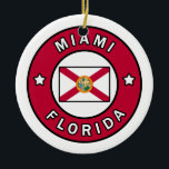 Miami Florida Keramisch Ornament<br><div class="desc">Miami Florida</div>