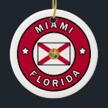 Miami Florida Keramisch Ornament<br><div class="desc">Miami Florida</div>