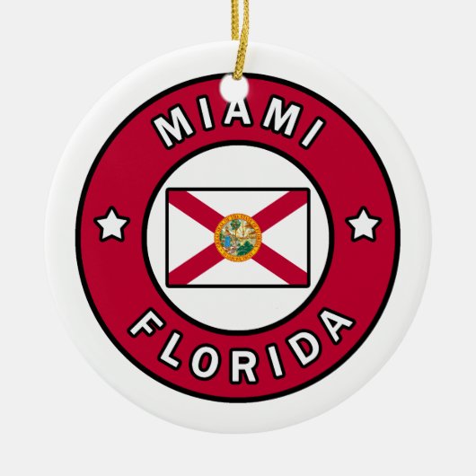 Miami Florida Keramisch Ornament (Voorkant)