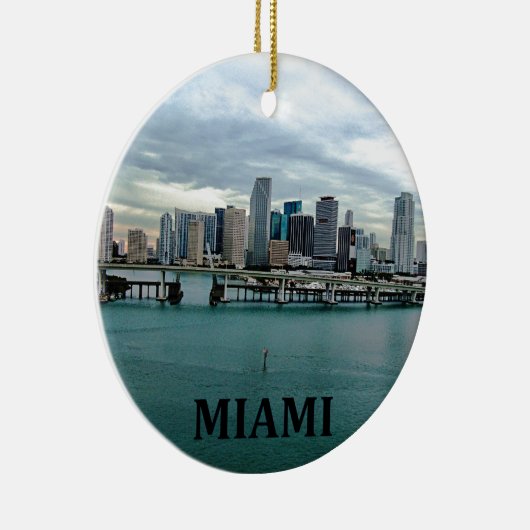 Miami Florida Kerstversiering Keramisch Ornament (Rechts)