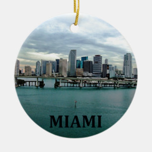 Miami Florida Kerstversiering Keramisch Ornament