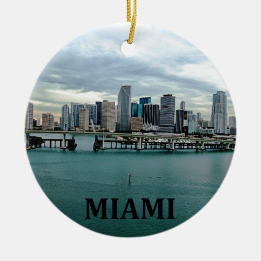 Miami Florida Kerstversiering Keramisch Ornament (Voorkant)
