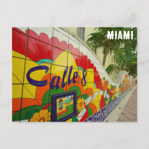 Miami Florida Kleurrijke Calle Ocho Little Havana Briefkaart