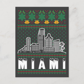 Miami Florida Lelijke Kerstmis Briefkaart