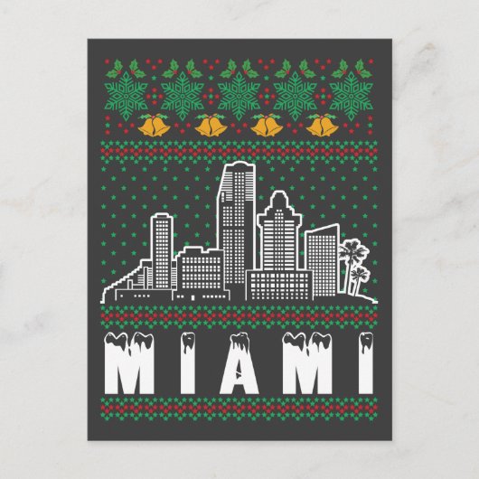 Miami Florida Lelijke Kerstmis Briefkaart (Voorkant)