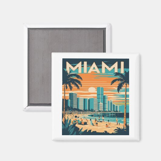  Miami Florida Magneet (Voorkant / Achterkant)