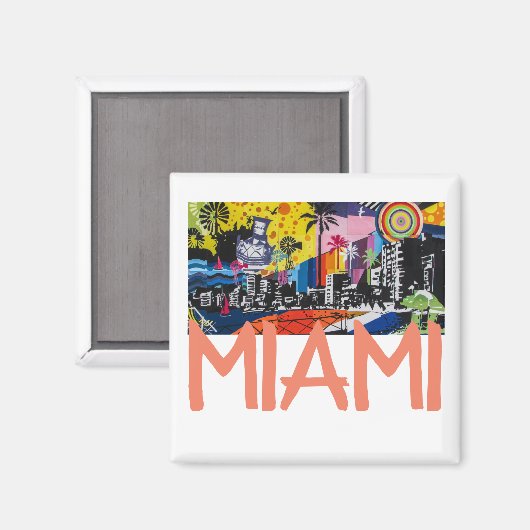 Miami Florida Magnet (Voorkant / Achterkant)
