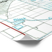 Miami Florida Map (1981) Poster (Hoek)