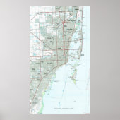 Miami Florida Map (1981) Poster (Voorkant)