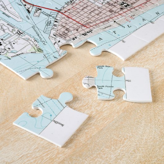 Miami Florida Map (1994) Legpuzzel (Zijkant)