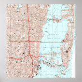 Miami Florida Map (1994) Poster (Voorkant)