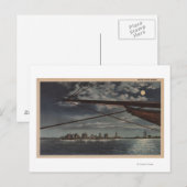 Miami, Florida - Moonlit Uitzicht over water Briefkaart (Voorkant / Achterkant)