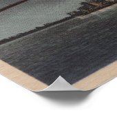 Miami, Florida - Moonlit Uitzicht over water Poster (Hoek)