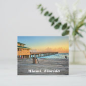 Miami Florida Newport Vis Pier Briefkaart (Staand voorkant)