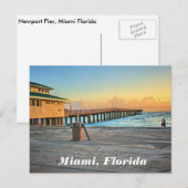 Miami Florida Newport Vis Pier Briefkaart (Voorkant / Achterkant)