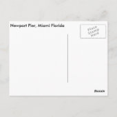 Miami Florida Newport Vis Pier Briefkaart (Achterkant)