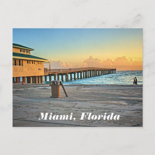 Miami Florida Newport Vis Pier Briefkaart (Voorkant)
