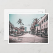 MIAMI FLORIDA OCEAN DR BRIEFKAART (Voorkant / Achterkant)
