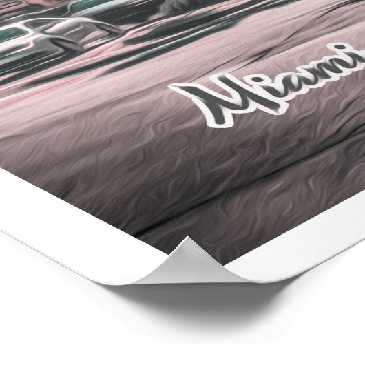 MIAMI FLORIDA OCEAN DR POSTER (Hoek)