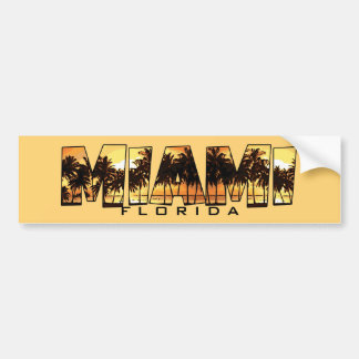 Miami Florida palm bomen bumper sticker