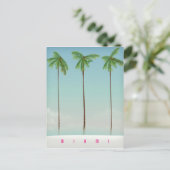 Miami, Florida palm reisposter. Briefkaart (Staand voorkant)