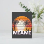 Miami Florida  Palm Trees Summer Beach Briefkaart (Staand voorkant)