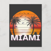 Miami Florida  Palm Trees Summer Beach Briefkaart (Voorkant)