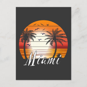  Miami Florida Palm Trees Summer Beach Briefkaart