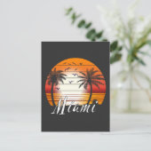 Miami Florida Palm Trees Summer Beach Briefkaart (Staand voorkant)