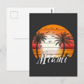 Miami Florida Palm Trees Summer Beach Briefkaart (Voorkant / Achterkant)