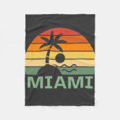 Miami Florida  Palm Trees Summer Beach Fleece Deken (Voorkant)