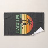 Miami Florida Palm Trees Summer Beach Handdoek (Handdoek)