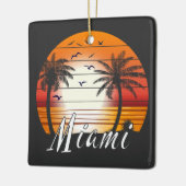  Miami Florida Palm Trees Summer Beach Keramisch Ornament (Links)
