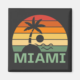 Miami Florida Palm Trees Summer Beach Magneet