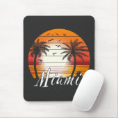  Miami Florida Palm Trees Summer Beach Muismat (Met muis)