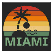 Miami Florida  Palm Trees Summer Beach Perfect Poster (Voorkant)