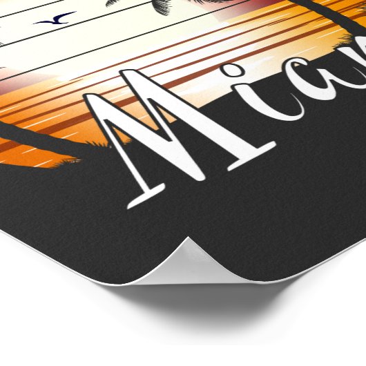 Miami Florida Palm Trees Summer Beach Poster (Hoek)