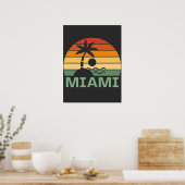 Miami Florida  Palm Trees Summer Beach Poster (Keuken)