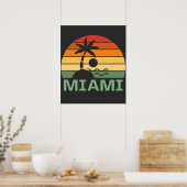 Miami Florida Palm Trees Summer Beach Poster (Keuken)