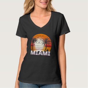 Miami Florida Palm Trees Summer Beach T-shirt