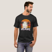 Miami Florida Palm Trees Summer Beach T-shirt (Voorkant volledig)