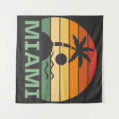 Miami Florida Palm Trees Summer Beach Wandkleed (Voorkant (horizontaal))
