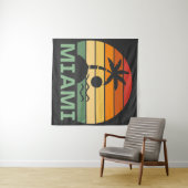 Miami Florida Palm Trees Summer Beach Wandkleed (In Situ (horizontaal))