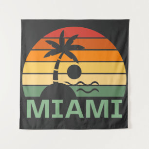 Miami Florida Palm Trees Summer Beach Wandkleed